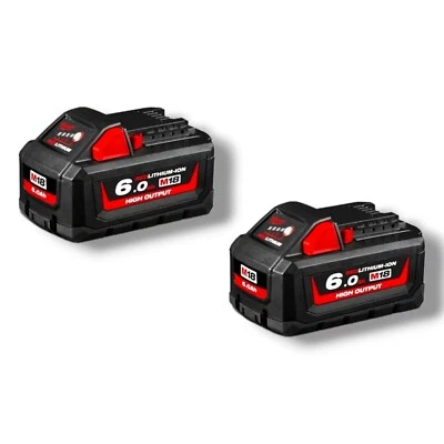 Genuine Milwaukee M18HB6 18V 6.0Ah Li-ion Cordless High Output Battery 2 pack - image 1 of 2