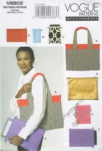 Pattern Vogue Sewing Woman Purse and Handbags 5 Options NEW OOP - Picture 1 of 1