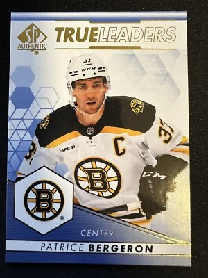 2022-23 SP Authentic Hockey True Leaders Blue Parallel Patrice Bergeron TL-23 - Image 1 of 2