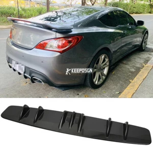 For Hyundai Genesis 10-16 Rear Bumper Spoiler Fin Rear Diffuser Splitter Lip ABS - Bild 1 von 11