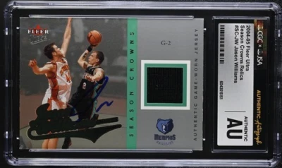 Jason Williams Auto Relic/149 CGC JSA 2004-05 Fleer Ultra Crown Kings POP 1 Foto 1 de 2