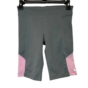 Nike Dri Fit Trophy Training Bike Activewear Gray & Pink Shorts Size L - Picture 1 of 9