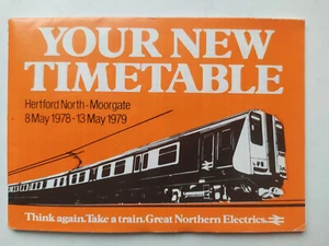 British Rail Pocket Timetable Hertford North - Moorgate May 1978 - Picture 1 of 1