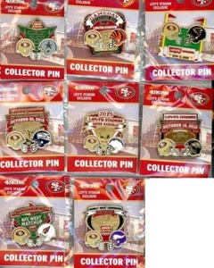49ers 2015-2016 Game Day Pin Choice 8 pins San Francisco Forty Niners Cowboys + - Picture 1 of 9