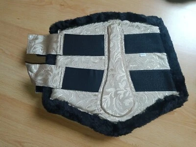 Gamaschen floral barock VB/WB mit Teddyfell in silber floral - Bild 1 von 4