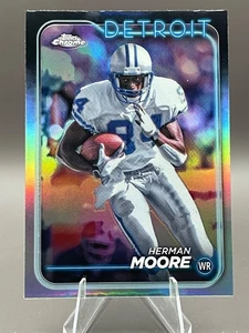 HERMAN MOORE #69 Career Tribute Card Silver Refractor 2024 Topps Chrome LIONS - Picture 1 of 5