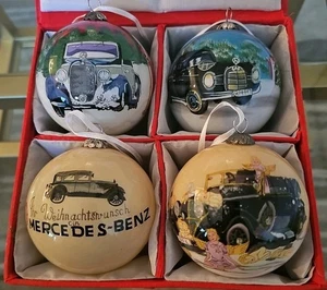 Bolas adornas navideñas vintage Mercedes Benz en caja original - ver fotos - Imagen 1 de 4