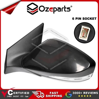 LH Left Hand Electric Door Mirror (6 Pin w/ Heat) For Hyundai Elantra 2011~2013 - image 1 of 4