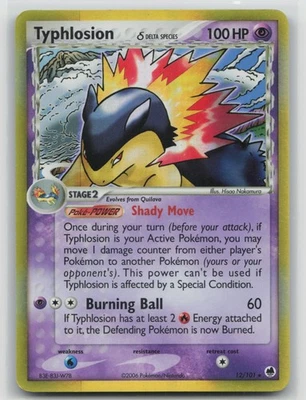 Pokemon Card Typhlosion (Delta Species) Holo Rare Dragon Frontiers 12/101 - Image 1 of 2