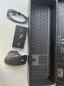 Logitech MX keys bluetooth keyboard and mouse - Picture 1 of 2