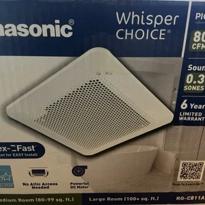 Panasonic WhisperChoice DC 80/110 CFM Pick-A-Flow Bathroom Exhaust Fan RG-C811A - Picture 1 of 5