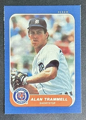 Mini tarjeta de béisbol Fleer 1986 #50 Alan Trammell Foto 1 de 2
