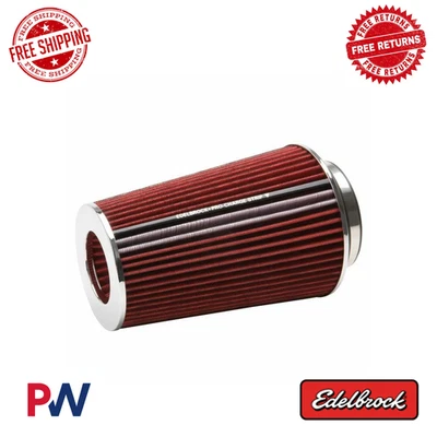Filtro de aire cónico alto rojo universal Edelbrock Pro Flo con entrada de 3" 43691 Foto 1 de 4