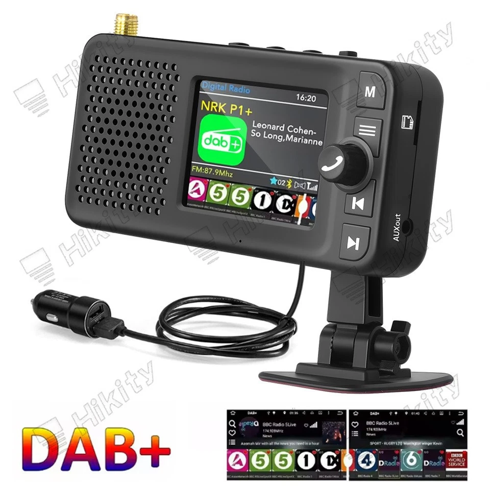 2. DAB+ Autoradio Adapter Bluetooth Wireless FM Transmitter EmpfäNger DAB DAB+ - Bild 1 von 4