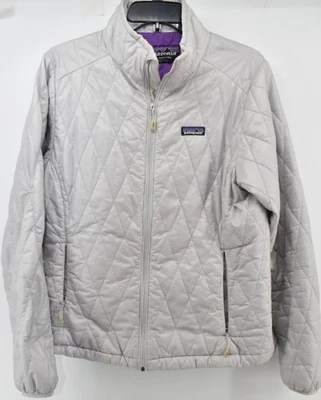 Patagonia Women's Large Full Zip Light Gray Polyester Jacket (0596K) - Image 1 of 4