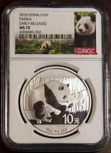2016 S10Y Silver Chinese Panda MS 70 Early Release NGC # 4304589-050 + Bonus - Picture 1 of 2