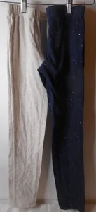 Gap Kids Full-Length Leggings Girls Sz10 Large Gray Blue Sparkles Stretch Jersey - Picture 1 of 14