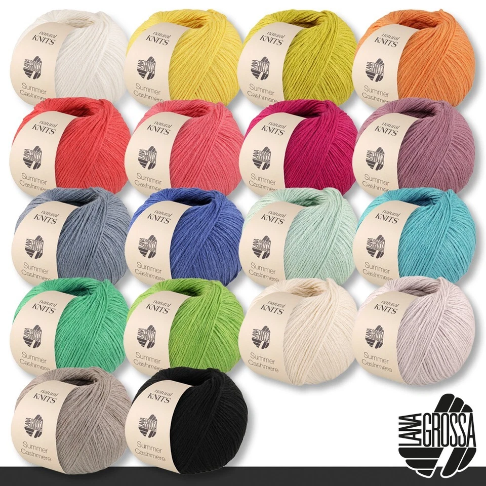 Lana Grossa 50 G Estate Cashmere Filato In Cotone Cashmere 18 Colori - Immagine 1 di 1