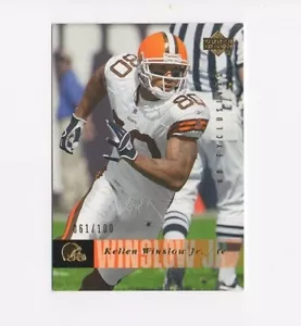 Cubierta superior Ud Exclusive Gold #47 2006 exclusivo de Kellen Winslow Jr/100 junior - Imagen 1 de 2