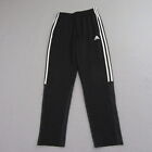 Adidas Boys Track Pants Size L Black Gray Climalite 14/16 Sweatpants Active