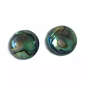 1 pieza de cristal natural con abulón 20 mm cabujón redondo facetado - nuevas cuentas hágalo usted mismo - Imagen 1 de 6