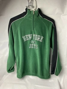 New York Jets Jacket Youth Size Large (14/16) Green Reebok Fleece Pullover - Picture 1 of 8