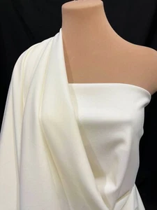 SCUBA JERSEY CREPE 2 WAY STRETCH IVORY POLY/SPANDEX BTY - Picture 1 of 2