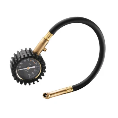 Car Tyre Tire Air Pressure Gauge Round Dial Meter Tester 0-100 PSI Accessories - Image 1 of 4
