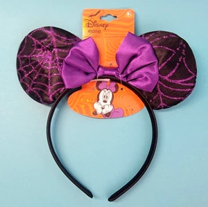 Disney Minnie Mouse Ears Halloween Costume Girls Headband Witch Accessory New - Picture 1 of 5