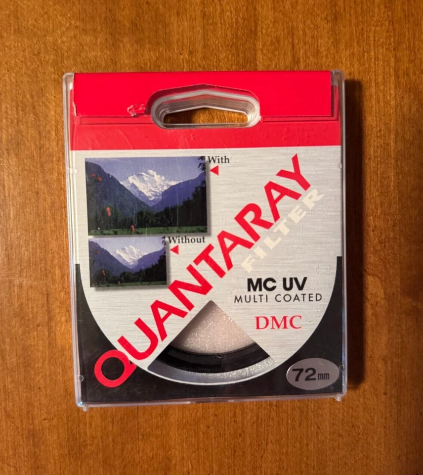 QUANTARAY MULTI-COATED UV LENS FILTER - 72mm - NEW - Image 1 of 1