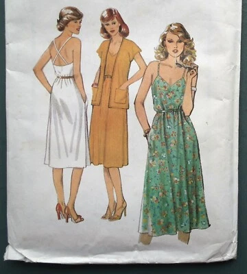 Vintage sewing pattern 1970s women's Summer dress jacket Style 2697 Size 8 UNCUT - Image 1 of 4