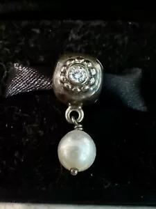 Pandora Pendente Clip Argento Sterling Perla di Saggezza Zircone Ritirato NUOVO In Scatola - Foto 1 di 7