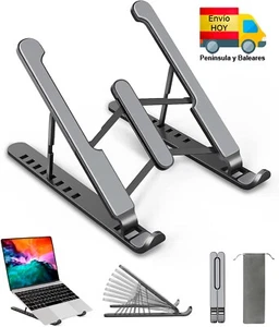 SOPORTE ELEVADOR ORDENADOR PORTATIL REGULABLE PLEGABLE HASTA 15.6'' ENVIO HOY - Imagen 1 de 7