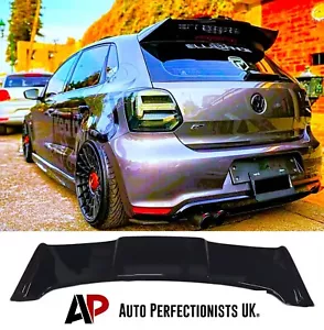 VW Polo MK5 6R 6C GTI R Batman Style Rear Gloss Black Roof Spoiler Boot Wing Kit - Picture 1 of 12