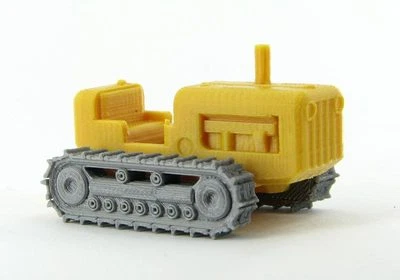 1:50 YELLOW CRAWLER TRACTOR 4 TON PLASTIC 3D TO SCALE DIORAMA ACCESSORY - Image 1 of 2