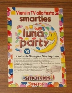 Seltene Werbung OLIVETTI PRODEST PC 128 Smarties Luna Party Promo 1990 - Picture 1 of 1