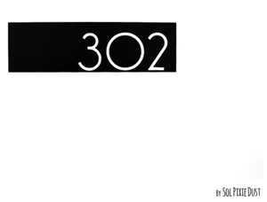 Porta appartamento moderno numeri peste, acrilico nero - numero civico contemporaneo - Foto 1 di 5