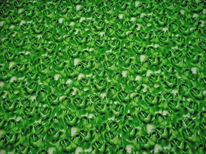 Floral Fabric 1 3/8 Yard Packed Green Roses David Textiles Premium Cotton #C - Picture 1 of 2