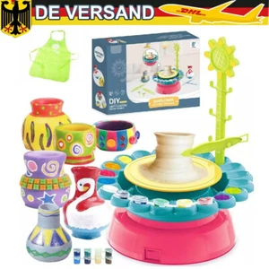 Töpferscheibe: Meine erste Töpferscheibe: Komplettset mit 0,5kg Ton & Farben - Bild 1 von 12