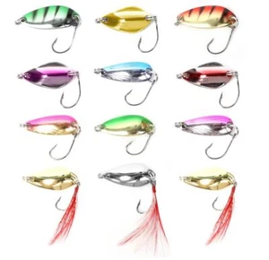Major Fish Trout Spoon Set Spoons Box 12 Piece 3 Gramm Indicator Ultralight - Picture 1 of 2
