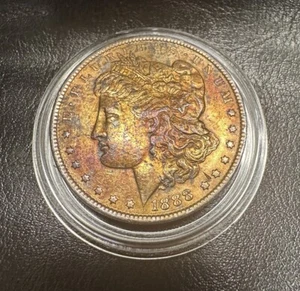 Toned 1888 Morgan Silver Dollar- Must See FREE SHIPPING - Picture 1 of 5