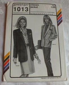 1988 Stretch & Sew 1013 Classic Jacket by Ann Person sewing pattern uncut - Picture 1 of 3