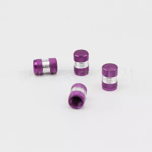 4X Purple Motorcycle Tire/Wheel Air Stem Valve Caps Fit For Harley Honda Yamaha - Picture 1 of 2