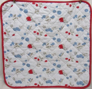 Ikea RODHAKE Baby Blanket Bunnies Blueberries Quilted - Picture 1 of 6