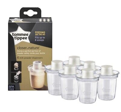 Tommee Tippee Closer To Nature Milk Powder Formula Dispensers 6 Pack • 11.79£