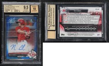 2017 Bowman Chrome Prospect Blue Refractor Nick Senzel BGS 9.5 GEM MINT Auto