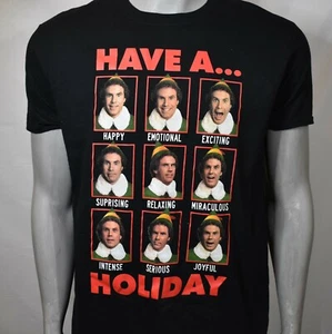 Elf Film Weihnachten T-Shirt Faces of Buddy Design Erwachsene Größe Large Tee Shirt Neu - Bild 1 von 4
