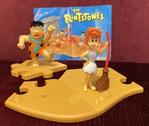 VHTF 2000 FLINTSTONES 3d JIGSAW DIORAMA FRED & WILMA PVC FIGURES AUSSIE MIP! - Picture 1 of 9