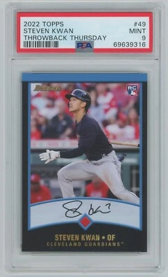 STEVEN KWAN (PSA 9) 2022 Topps Throwback Thursday TBT (2001 Bowman) Rookie RC - Image 1 of 3