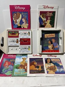 Vintage Mixed Lot Walt Disney Take-a-Tape Read-Along Cassette Books and Case - Picture 1 of 7